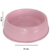 Markapet Kedi Köpek Plastik Mama Ve Su Kabı 20 cm - 200 ml Pembe thumbnail 3