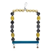 Markapet Boncuklu Ve Tünekli Kare Kuş Salıncağı 10 cm-13 cm Renkli thumbnail 7