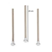 Markapet Doğal Ahşap Kuş Tüneği 1.2 cm-25 cm Standart  ( 2 Adet ) - 1