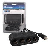 Olesson 1654 12-24V Çift USB - TYPE-C 120W 80Cm Kablolu 4'LÜ Araç Çakmak Çoklayıcı thumbnail 1