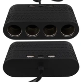 Olesson 1654 12-24V Çift USB - TYPE-C 120W 80Cm Kablolu 4'LÜ Araç Çakmak Çoklayıcı thumbnail 4