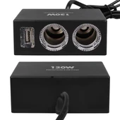 Olesson 1522 12-24V Tek USB Girişli 120W 80Cm Kablolu 2'Li Araç Çakmak Çoklayıcı - 4