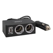 Olesson 1522 12-24V Tek USB Girişli 120W 80Cm Kablolu 2'Li Araç Çakmak Çoklayıcı - 2