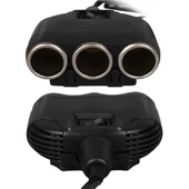 Olesson 1634 12-24V Tek USB Girişli 120W 80Cm Kablolu Dijital Voltaj Ekranlı 3'Lü Araç Çakmak Çoklayıcı thumbnail 4