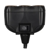 Olesson 1634 12-24V Tek USB Girişli 120W 80Cm Kablolu Dijital Voltaj Ekranlı 3'Lü Araç Çakmak Çoklayıcı thumbnail 3