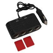 Olesson 1654 12-24V Çift USB - TYPE-C 120W 80Cm Kablolu 4'LÜ Araç Çakmak Çoklayıcı thumbnail 5