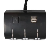 Olesson 1506 12-24V Çift USB Girişli 120W 80 CM Kablolu 3'LÜ Araç Çakmak Çoklayıcı thumbnail 3