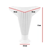 Mobilya Kanepe Koltuk Tv Ünite Konsol Puf Ayağı 17 Cm Beyaz Baza Ayakları thumbnail 3