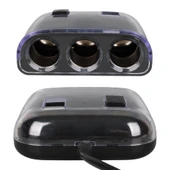 Olesson 1505 12-24V Çift USB Girişli 120W 80Cm Kablolu 3'LÜ Araç Çakmak Çoklayıcı - 4