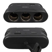 Olesson 2013 12-24V TYPE-C + USB Girişli 120W 80 CM Kablolu 3'Lü Araç Çakmak Çoklayıcı - 4