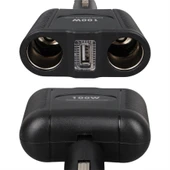 Olesson 1646 12-24V Tek USB Girişli 100W Çiftli Araç Çakmak Çoklayıcı - 4