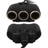 Olesson 1634 12-24V Tek USB Girişli 120W 80Cm Kablolu Dijital Voltaj Ekranlı 3'Lü Araç Çakmak Çoklayıcı - 4