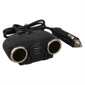 Olesson 1630 12-24V Çift USB Girişli 120W 80Cm Kablolu 2'LI Araç Çakmak Çoklayıcı - 2