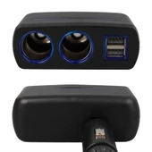 Olesson 1637 12-24V Çift USB Girişli 120W 2'Li Araç Çakmak Çoklayıcı - 4