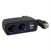 Olesson 1638 12-24V Çift USB Girişli 120W 80 CM Kablolu 2'LI Araç Çakmak Çoklayıcı - 2