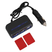 Olesson 1638 12-24V Çift USB Girişli 120W 80 CM Kablolu 2'LI Araç Çakmak Çoklayıcı - 5