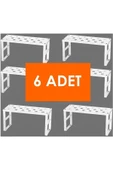 Ar Armese 6 Adet Paslanmaz Metal Dolap Içi Raf Düzenleyici Mutfak Dolabı Tabak Bardak Tencere Rafı ORG-02 thumbnail 1