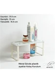 Ar Armese 1 Adet Dolap İçi Düzenleyici Raf Tabak Bardak Rafı Metal Raf Org-02 thumbnail 3