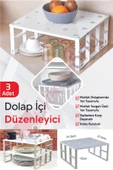 Ar Armese 3 Adet Flowers Dolap Içi Raf Düzenleyici Dolap Düzenleyici Raf, Bardak Rafı, Düzenleme Rafı Org-01 - 1