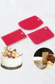 Ar Armese 3'lü Hamur Kazıyıcı Set ( Kesici Kazıyıcı Dekoratör ) Kp-101 - 3