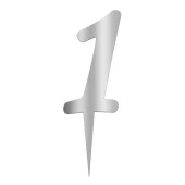 Aynalı Gümüş Pleksi 1 Rakamı - 1