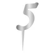 Aynalı Gümüş Pleksi 5 Rakamı - 1