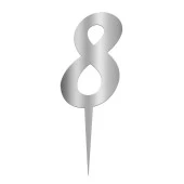 Aynalı Gümüş Pleksi 8 Rakamı - 1
