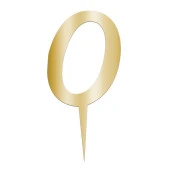 Aynalı Pleksi Altın 0 Rakamı - 1