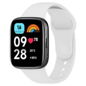 Sneezy Xiaomi Redmi Watch 3 Active Uyumlu PureLux Soft Silikon Kordon  Beyaz - 2
