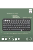 logitech K380s Pebble Keys 2 Çoklu Cihaz Özellikli Bluetooth Türkçe Q Klavye - Siyah 920-011859 thumbnail 6