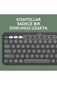logitech K380s Pebble Keys 2 Çoklu Cihaz Özellikli Bluetooth Türkçe Q Klavye - Siyah 920-011859 thumbnail 4