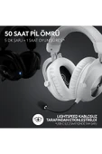 logitech G PRO X 2 LIGHTSPEED Kablosuz DTS:X Headphone 2.0 - 7.1 Surround Ses Oyun Kulaklığı - Beyaz thumbnail 3