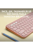 logitech K380s Pebble Keys 2 Çoklu Cihaz Özellikli Bluetooth Türkçe Q Klavye - Pembe thumbnail 2