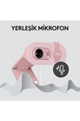 logitech BRIO 100 Full HD 1080p Gizlilik Kapaklı Mikrofonlu Web Kamerası - Pembe thumbnail 5