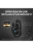 logitech G G502 HERO LIGHTSYNC 25.600 DPI Yüksek Performanslı Kablolu Oyuncu Mouse - Siyah thumbnail 3