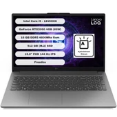 LENOVO LOQ 15IAX9E Intel Core i5 12450HX 16GB 512GB SSD RTX2050 Freedos 15.6'' FHD 83LK008HTR thumbnail 1