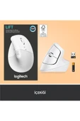 logitech Lift Sessiz Kablosuz Ergonomik Dikey Mouse - Beyaz 910-006475 thumbnail 7