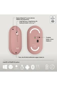 logitech Pebble 2 Set Çoklu Cihaz Özellikli Sessiz Kablosuz Türkçe Q Klavye ve Mouse Seti - Pembe - 7