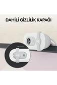 logitech BRIO 100 Full HD 1080p Gizlilik Kapaklı Mikrofonlu Web Kamerası - Beyaz thumbnail 4