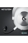 logitech G PRO X 2 LIGHTSPEED Kablosuz DTS:X Headphone 2.0 - 7.1 Surround Ses Oyun Kulaklığı - Beyaz thumbnail 7