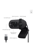 logitech BRIO 100 Full HD 1080p Gizlilik Kapaklı Mikrofonlu Web Kamerası - Siyah thumbnail 6
