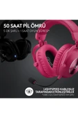logitech G PRO X 2 LIGHTSPEED Kablosuz DTS:X Headphone 2.0 - 7.1 Surround Ses Oyun Kulaklığı - Pembe thumbnail 3