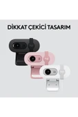 logitech BRIO 100 Full HD 1080p Gizlilik Kapaklı Mikrofonlu Web Kamerası - Pembe thumbnail 8