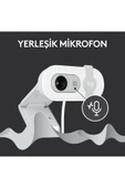 logitech BRIO 100 Full HD 1080p Gizlilik Kapaklı Mikrofonlu Web Kamerası - Beyaz thumbnail 5