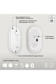 logitech M350s Pebble 2 Bluetooth Kablosuz Sessiz Kompakt Mouse - Beyaz thumbnail 6