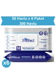 Vücut Temizleme Havlusu 50'li 6 Paket 300 Adet Havlu - 1
