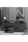 Betroya Branco Sehpalı Ofis Takımı (Koltuk Ve Aksesuarlar Dahil Değildir), Sehpalı Çalışma Masası Takım - 4