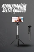 Selfie Çubuğu Tripod Bluetooth Kumandalı Selfie Çubuğu Telefon Tutucu thumbnail 1