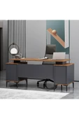Betroya BRANCO Ofis Masası Antrasit Kemençe (Sandalye Dahil Değildir) thumbnail 4