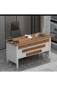 Betroya Orion Ofis Makam Çalışma Masası Beyaz Kemençe (Sandalye Dahil Değildir) - 4